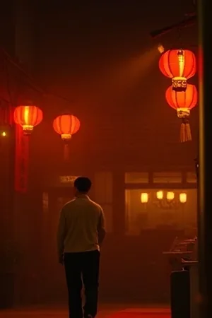 便利店夜班场景的竖屏短剧封面，货架与暖黄灯光
